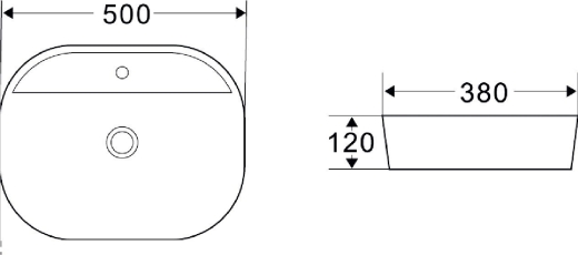Раковина Invena Halia, білий (CE-18-001) - 4