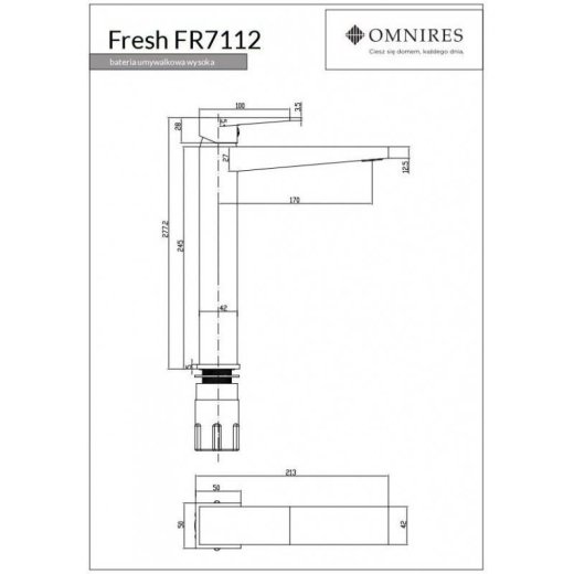 Смеситель для умывальника Omnires Fresh chrome (FR7112CR) - 2