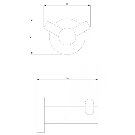 Крючок Omnires Modern Project black (MP60120BL) - 3