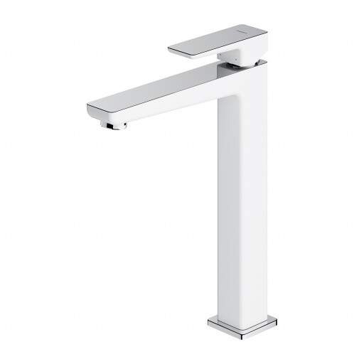 Смеситель для умывальника Omnires Parma chrome/white, высокий (PM7412CRB) - 1