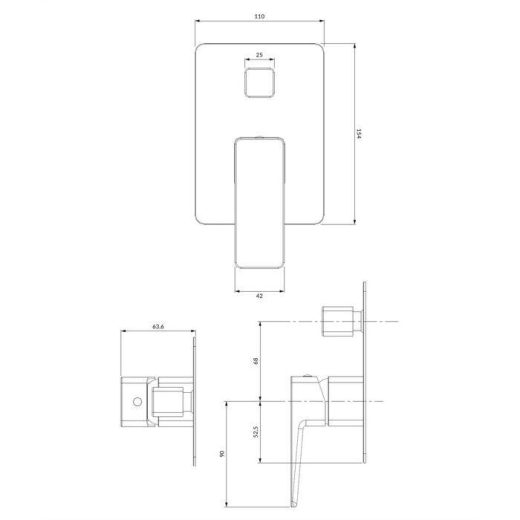 Смеситель для душа Omnires Parma chrome (PM7435CR) - 2