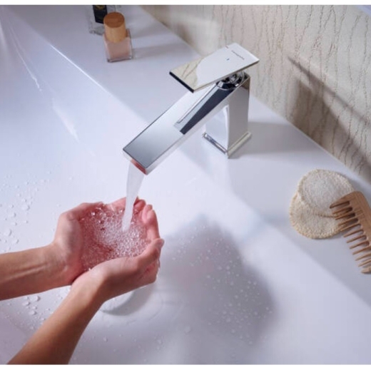 Cмеситель для умывальника Hansgrohe Tecturis E с донным клапаном, хром 73014000 - 3