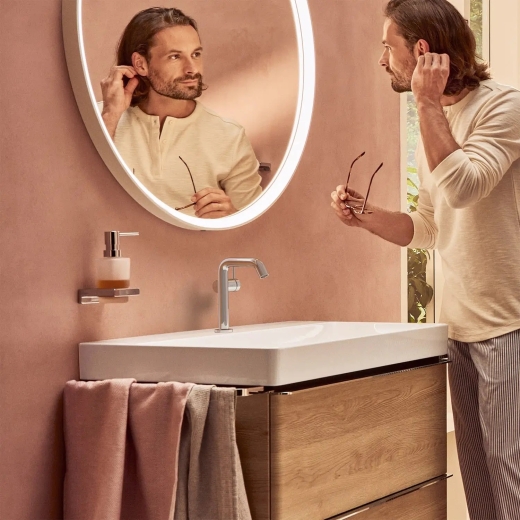 Cмеситель для умывальника Hansgrohe Tecturis S EcoSmart+ с донным клапаном, хром 73340000 - 3