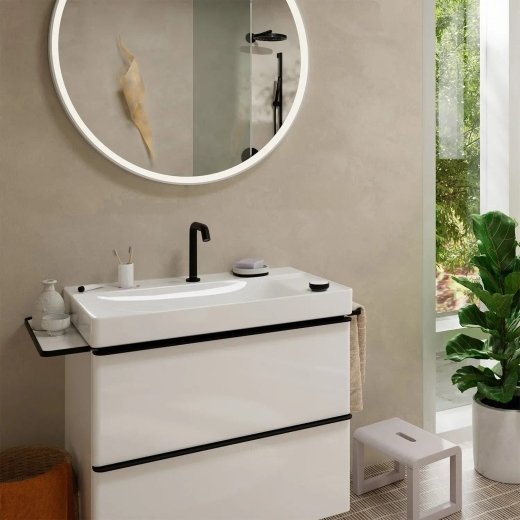 Cмеситель для умывальника Hansgrohe Tecturis E CoolStart EcoSmart+ с донным клапаном, черный 73353670 - 3
