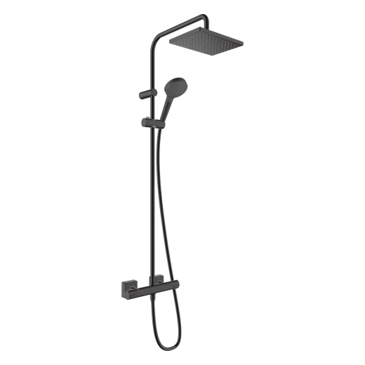 Душова система Hansgrohe Vernis Shape з термостатом, чорний матовий 26286670 - 1