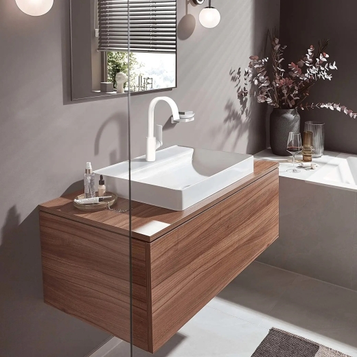 Cмеситель для умывальника Hansgrohe Vivenis с донным клапаном, белый матовый 75030700 - 3