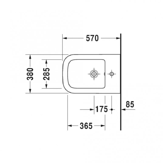 Биде Duravit P3 Comforts (2268150000) - 3