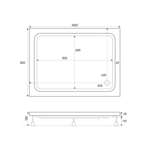 Душевой поддон SHOWER Beta 100x70 (С15417) - 2