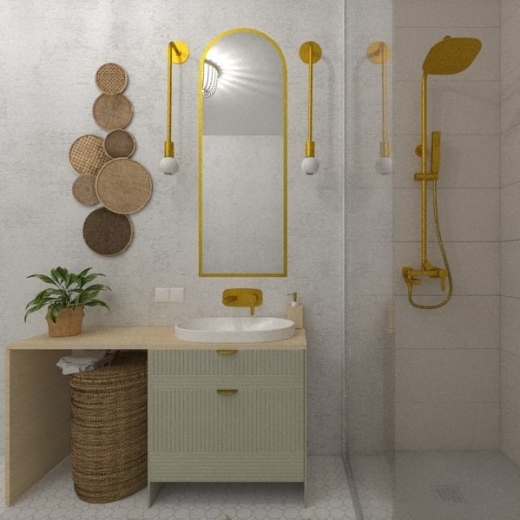 Душова система Invena Glamour із змішувачем для ванни AU-05-B09 - 2