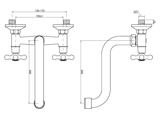 Змішувач для умивальника Invena Roma, хром (BC-22-00S) - 2