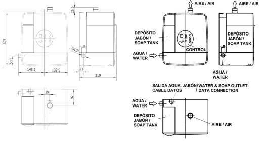 Сушилка с краном и дозатором 3в1 Nofer Concept 3, черный (01901.N) - 5