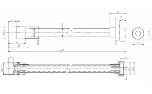 Шланг для душа Imprese 1.75 м, anti-twist, черный (f03600110SH) - 2