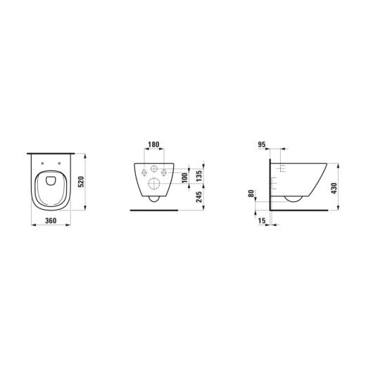Унітаз підвісний Laufen LUA Rimless з кришкою, білий (H8660800000001) - 5