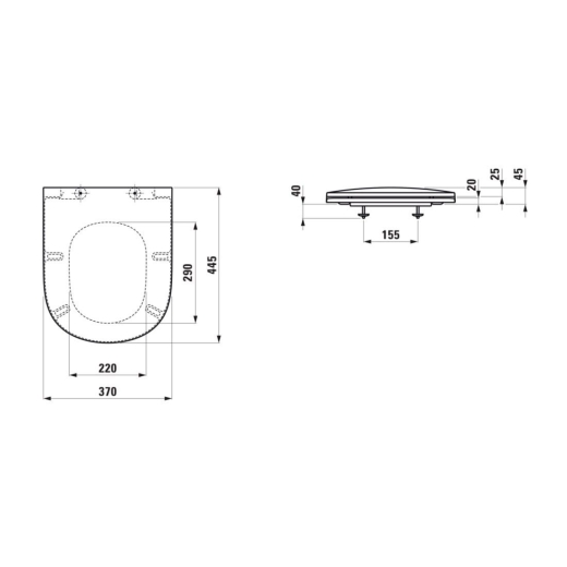 Унітаз підвісний Laufen LUA Rimless з кришкою, білий (H8660800000001) - 6
