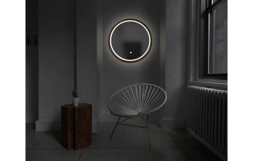 Дзеркало з підсвічуванням Lyxury Wood Solar Eclipse LED 80 Natural Walnut (LW4-80-W-FSD) - 4