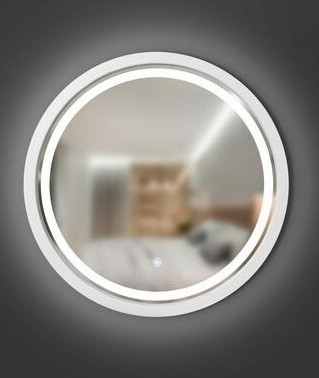 Дзеркало з LED підсвічуванням Lyxury Wood Perfection Slim LED D650 Snow White (PS65-ASW-AFSD) - 1