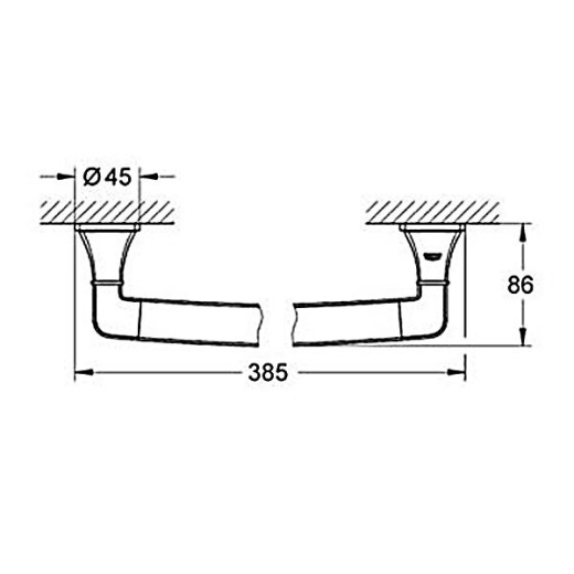 Поручень для ванної GROHE Grandera хром (40633IG0) - 2