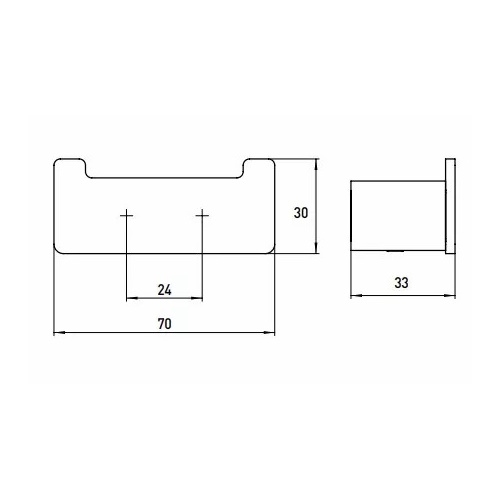 Двойной крючок EMCO Loft бронза (57501602) - 2