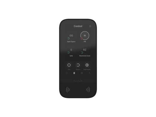 Клавіатура з сенсорним дисплеєм Ajax KeyPad TouchScreen, jeweller, бездротовий, чорний (AJA000034513) - 1