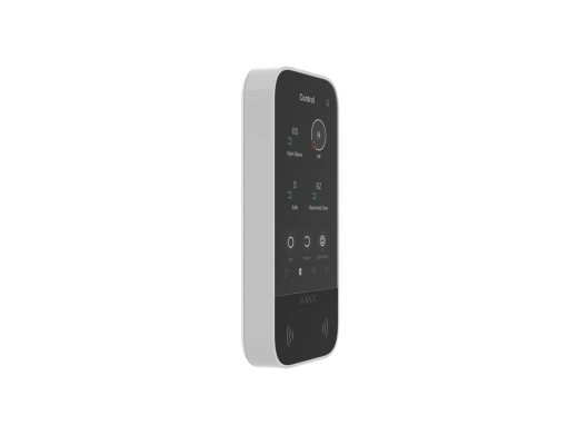 Клавіатура з сенсорним дисплеєм Ajax KeyPad TouchScreen, jeweller, бездротовий, білий (AJA000034514) - 3