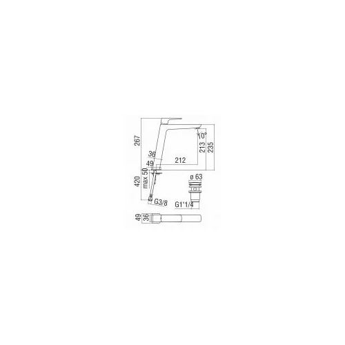 Смеситель для умывальника NOBILI Acquaviva с донным клапаном, хром VV103128/2CR - 2