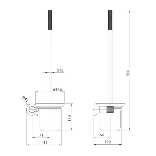 Щетка для унитаза Imprese Brenta, граф. хром (ZMK091908260) - 2