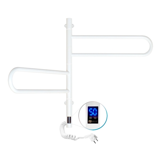 Полотенцесушитель электрический NAVIN Fouette 480х600 Sensor, белый, таймер (12-112033-4860) - 3