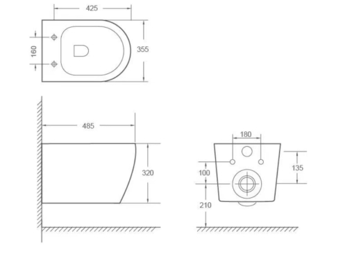 Унитаз подвесной Keramika Nova F4103 с крышкой микролифт (KER000007255) - 9