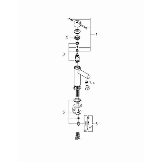 Смеситель для умывальника GROHE Essence хром (34294001) - 3
