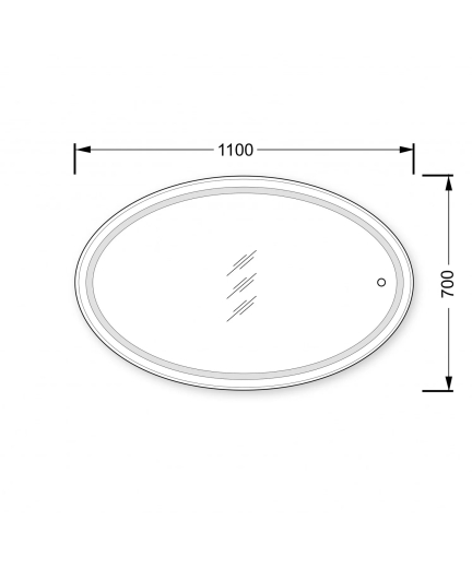Дзеркало з LED підсвічуванням Мойдодир Magda 110x70 із сенсором (00-0006336) - 5