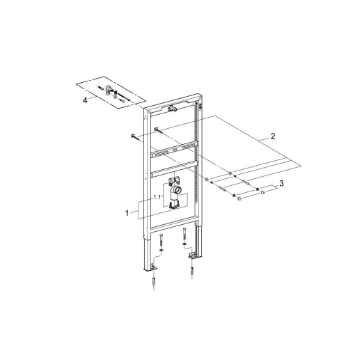 Система инсталляции для писсуара GROHE Rapid SL (1,13 м - 1,3 м) (38517001) - 3