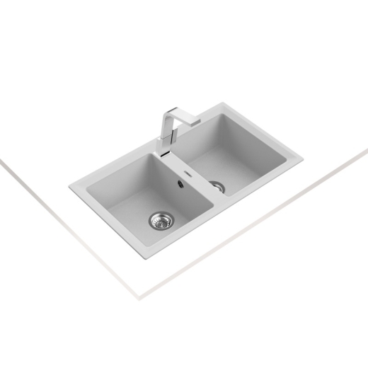 Кухонна мийка Teka Stone 90 B-TG 2B білий (115260005) - 2