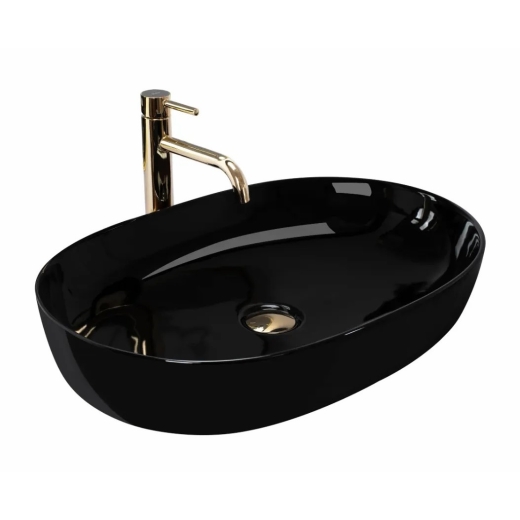 Умивальник Rea Cleo BLACK накладний чорний REA-U6757 - 1
