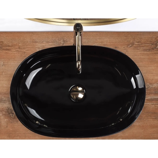 Умивальник Rea Cleo BLACK накладний чорний REA-U6757 - 3