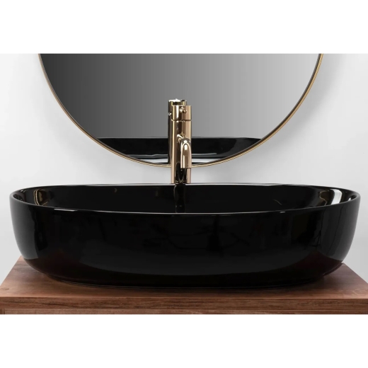 Умивальник Rea Cleo BLACK накладний чорний REA-U6757 - 4