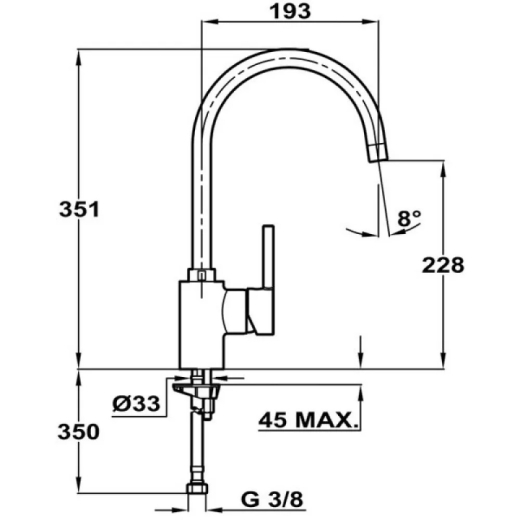 Змішувач для кухні Teka ARK 915 Alaior-XL H хром (239151200) - 2