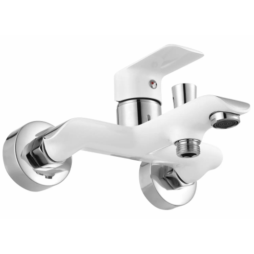 Смеситель для ванны REA Bloom WHITE CHROME настенный с изливом REA-B9918 - 4