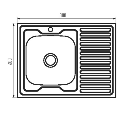 Мойка кухонная ZERIX Z8060L-06-160MD micro decor (ZS0603) - 3