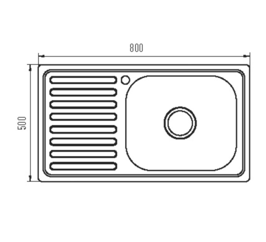 Мойка кухонная ZERIX Z8050R-08-180MD micro decor (ZS0601) - 3