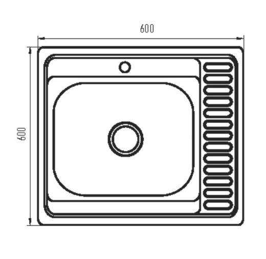 Мойка кухонная ZERIX Z6060L-06-160MD micro decor (ZS0585) - 3