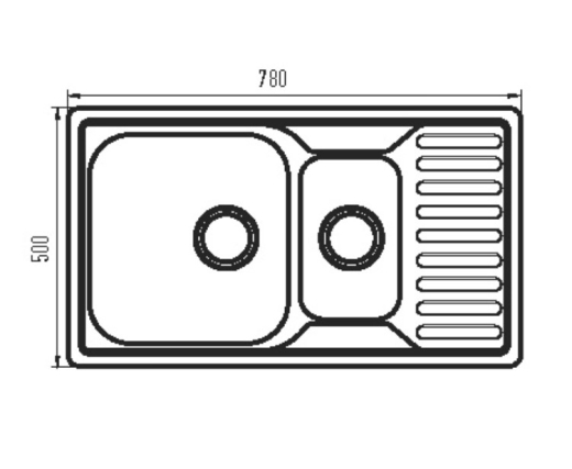 Мойка кухонная ZERIX Z7850A-08-180MD Armonia micro decor (ZS0577) - 4
