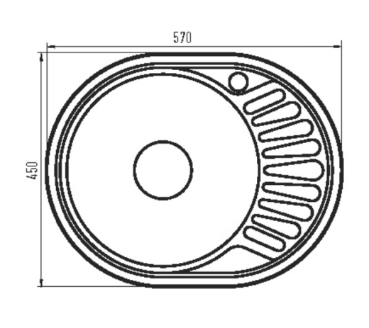 Мойка кухонная ZERIX Z5745-06-180MD micro decor (ZS0563) - 3