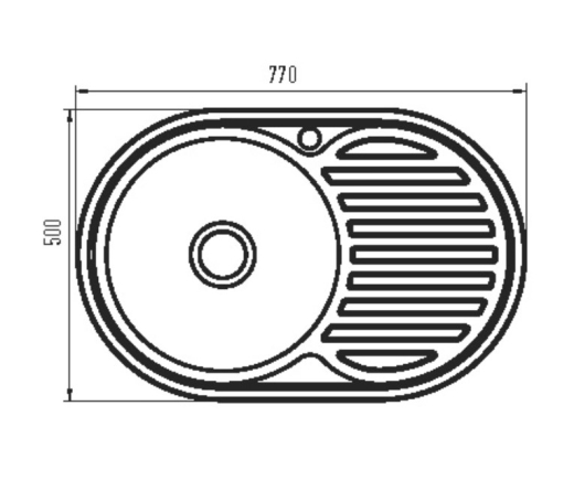 Мойка кухонная ZERIX Z7750-06-180MD micro decor (ZS0564) - 4