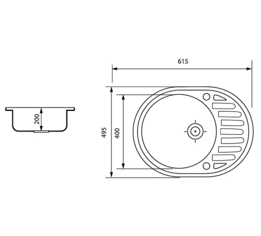 Мойка кухонная ZERIX ZS-6250R-12 Коричневая (ZX4552) - 4