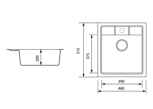 Мийка кухонна ZERIX ZS-4651S-06 Бежева (ZX4565) - 4