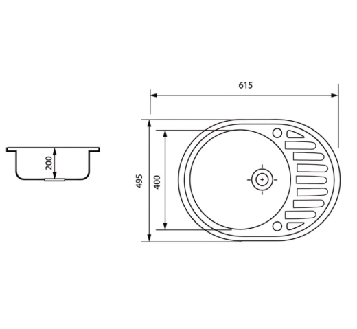 Мойка кухонная ZERIX ZS-6250R-13 Графитная (ZX4553) - 4