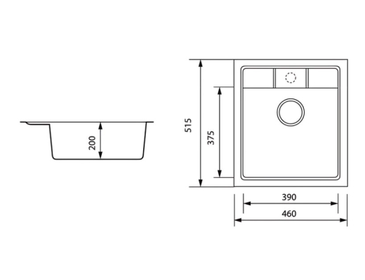 Мийка кухонна ZERIX ZS-4651S-12 Коричнева (ZX4568) - 4