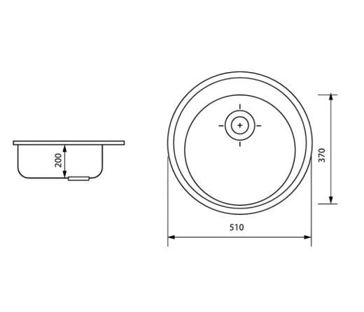 Мийка кухонна ZERIX ZS-510R-13 Графітна (ZX4537) - 4