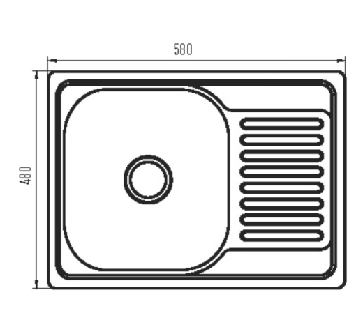 Мойка кухонная ZERIX Z5848-08-180MD micro decor (ZS0571) - 3