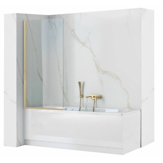 Душова перегородка REA Elegant BRUSHED GOLD 70 постійна REA-W6600 - 1